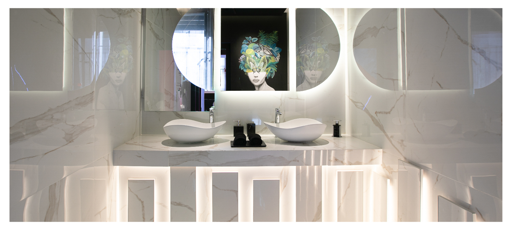 casa FOA, exposición, escenarios futuros, tendencias, diseño, estilo, novedades, marmol, calacatta, iluminación, espejo