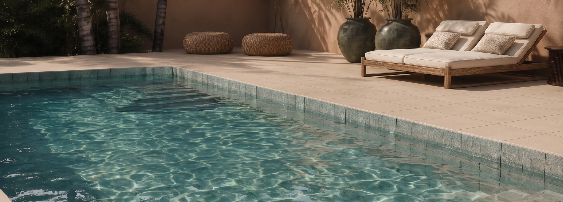 Piso antideslizante y revestimiento para piscina