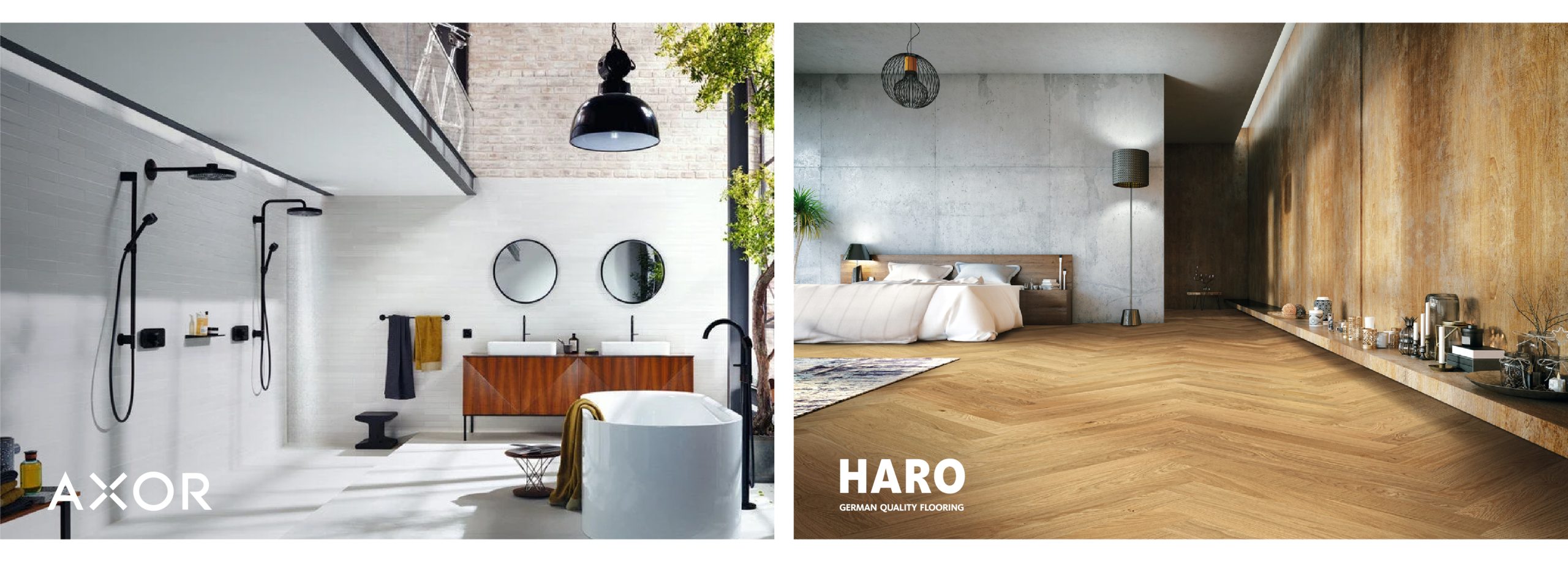 Griferías AXOR y pisos de madera HARO para proyectos de diseño